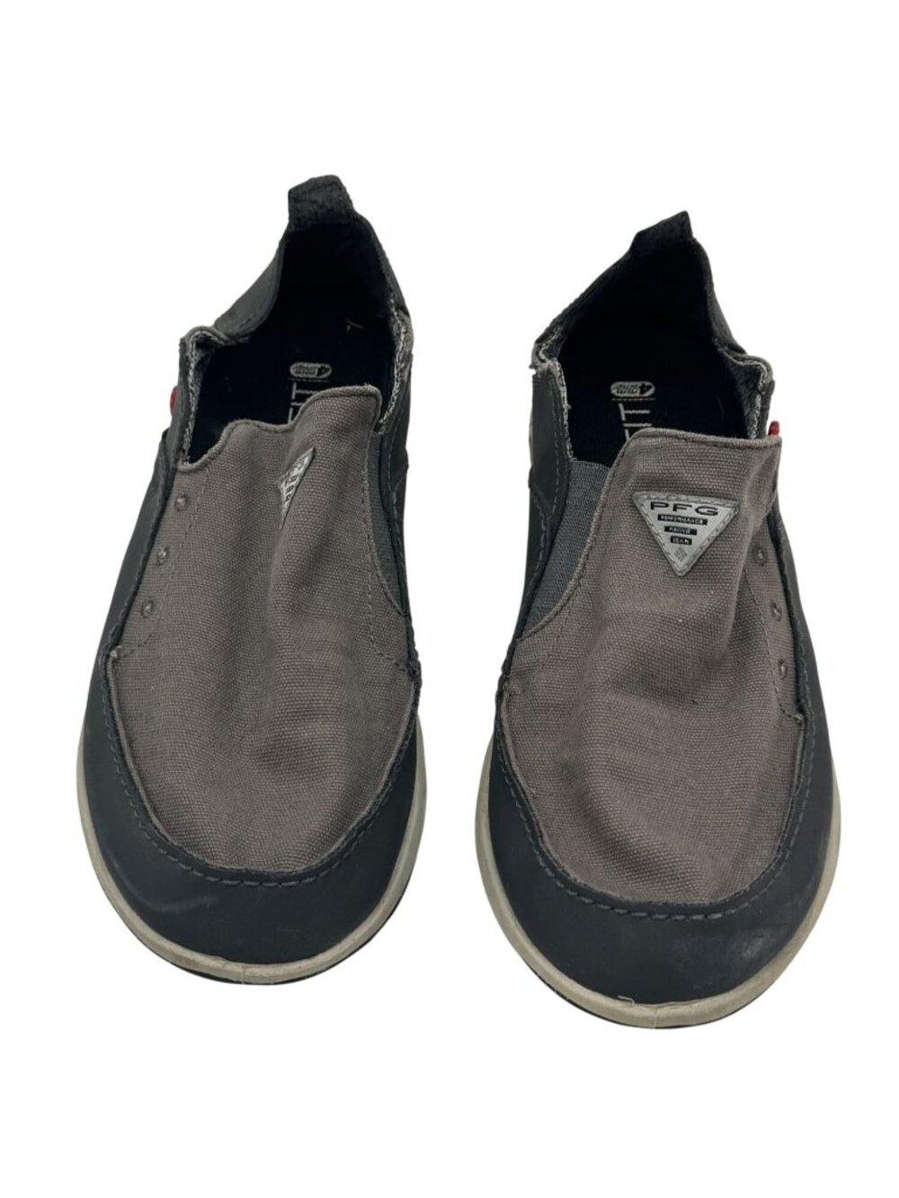 Columbia PFG Mens Gray Black Techlite Slip On Boat Shoes Casual Loafers Size 9